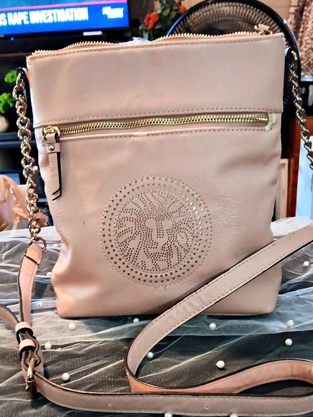 Anne Klein Pink Crossbody Bag